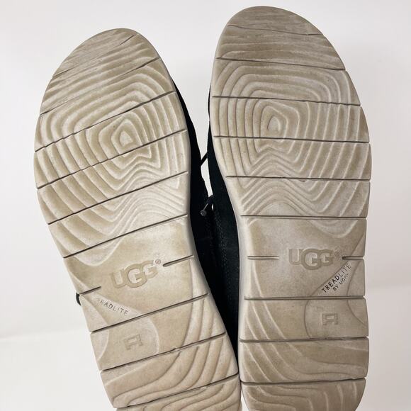 UGG Mens Size 7 Black Dustin Chukka Boots Suede Leather Lace Up Foam Footbed main image 13